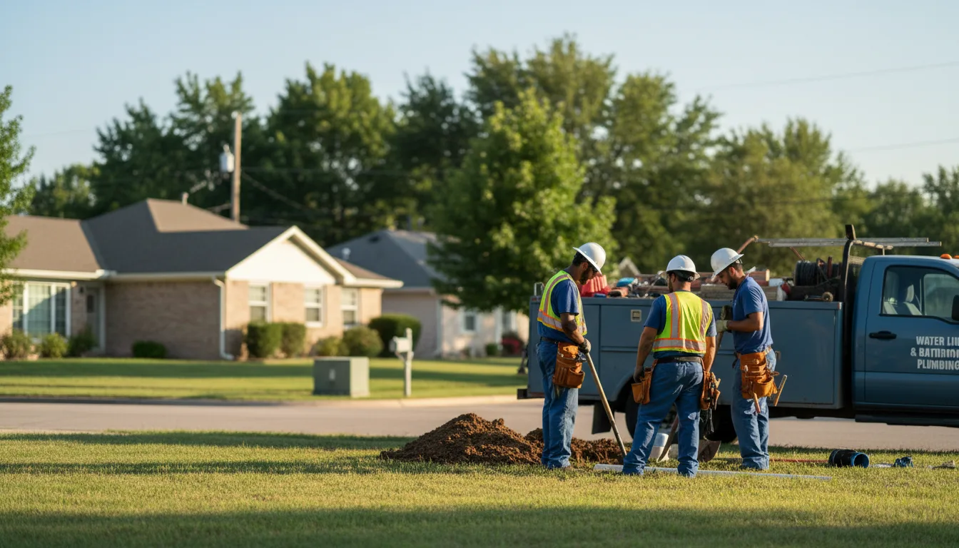 Residential water line and bathroom plumbing service in Pipe Creek, TX